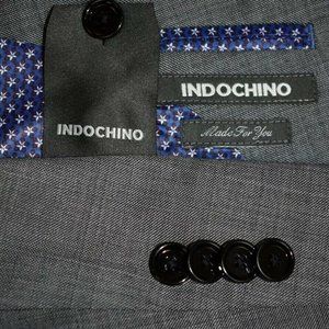 46L Indochino Gray Shakskin Dual Vent SUIT Pleat